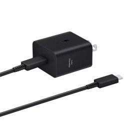 Samsung OEM 45W USB-C PD Wall Charger w/ USB-C to USB-C Cable - Black