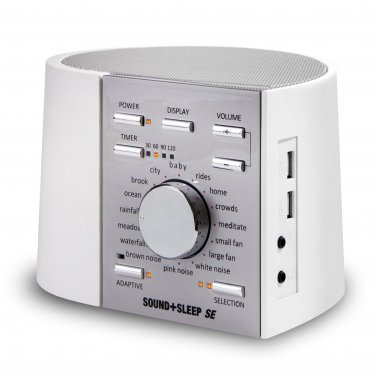 Sound+Sleep SE White/Silver Adaptive Sound Sleep Therapy System
