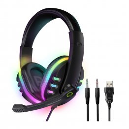 HyperGear SoundRecon RGB LED Gaming Headset - Black