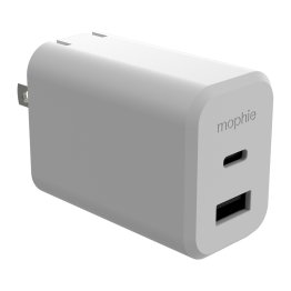 Mophie 42W Dual USB-A + USB-C PD Wall Charger - White