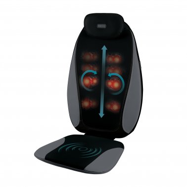 HoMedics Shiatsu Select Kneading Back Massager with Heat, 12 Massage Nodes,  Integrated Strapping System 