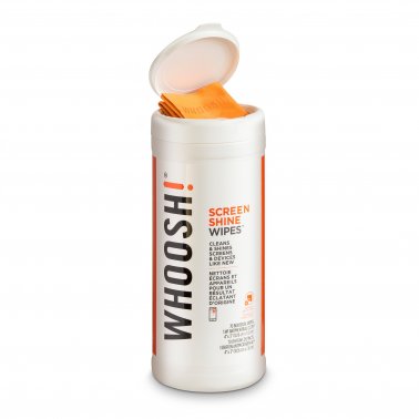 WHOOSH! Screen Shine 70 Wipes Canister (W! Cleaning Cloth Included)